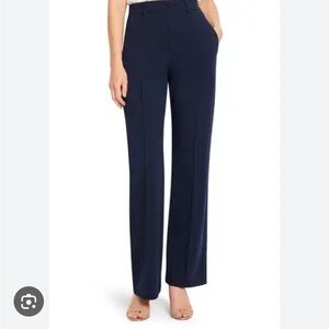 Vince Camuto Stretch Crepe Wide Leg Pants Navy Size 12 NWT